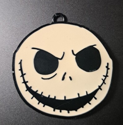 Silver Jack Skellington Nightmare Before Xmas Charm Zipper Pull &Keychain Add On
