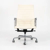 2014 Herman Miller Eames Aluminum Group Executive Desk Chair w Ivory Leather