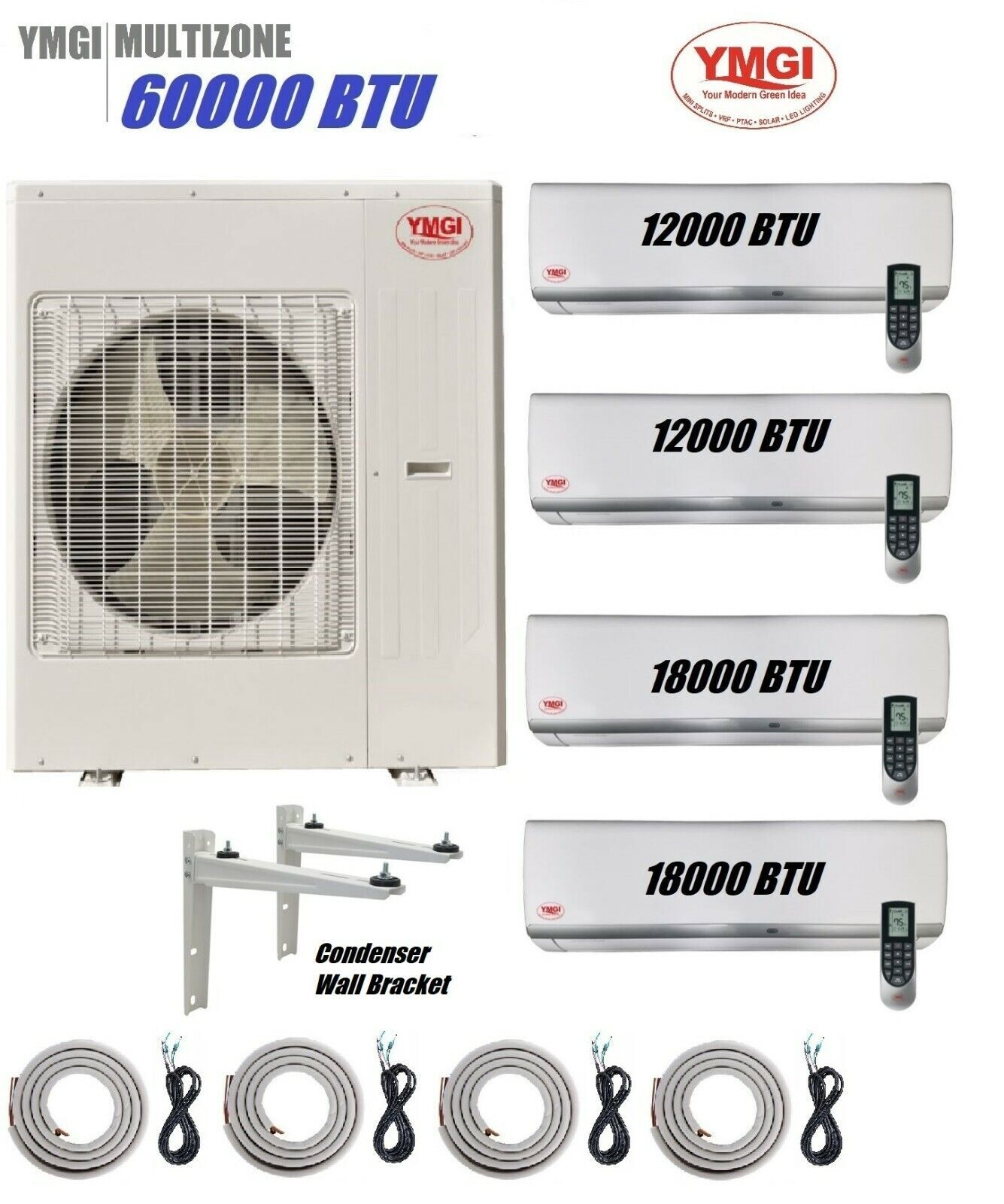 Ductless Mini Split Air Conditioner Heat Pump 60000 BTU Multi zone | eBay