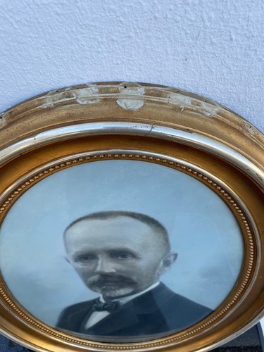 Antique Painting Gouache Portrait of a Fine Gentleman Art Nouveau - Picture 8 of 11