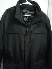 MICHAEL KORS Men's XL Black Coat Jacket w/ Sleeveless Black Puffer Liner  VGUC