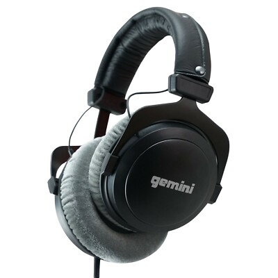 Gemini - DJX-1000 - Professional DJ Studio Reference Headphones - Black