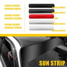 60'' Car Window Tint Windshield Sun Visor Vinyl PVC Decal Strip Sticker Black