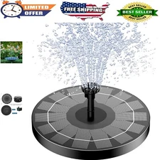 Eco-Friendly Solar Bird Bath Fountain Pump with 6 Nozzles for Outdoor Elegance