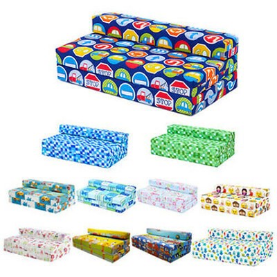 Childrens Double Guest Folding Z Chair Bed Mattress Sofa Bed BLACK