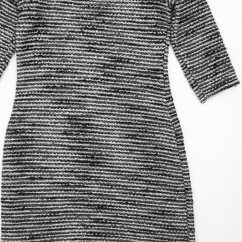 Phase Eight Womens Black Cotton Blend Jumper Dress Size 10 - Picture 4 of 10
