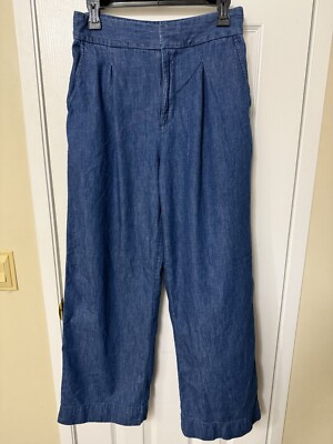 GAP Women s Retro 2019 Wide Leg Pleated Boho Jeans Size 6