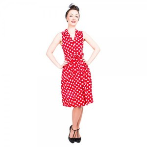 lindy bop red polka dot dress
