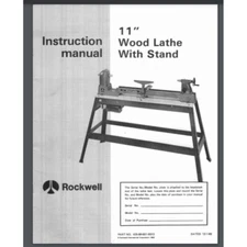 Delta Rockwell No. 46-140 11 inch Wood Lathe Owner Manual 22 pages year 1983