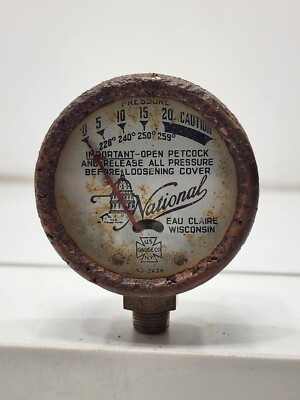 #ad Vintage National Pressure Guage Only For Canner Cooker Eau Claire Wisconsin $24.99