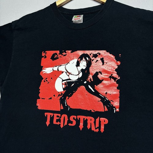 VTG 90s Ten Strip Shirt - Black - Hardcore Metal Band Tee - Bondage - Mens XL - Picture 2 of 4