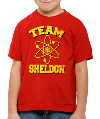 Sheldon Team Kinder T-Shirt big theory atom bang cooper tbbt college bazinga