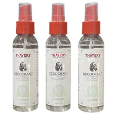 Thayers Cucumber Witch Hazel Aloe Vera Formula Deodorant 4 oz each Lot of 3 New