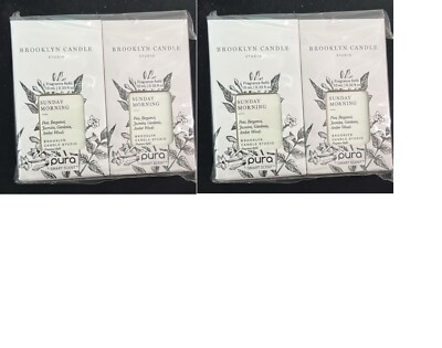 4x Brooklyn Candle Studio X PURA Smart Diffuser Refill Fragrance Sunday Morning