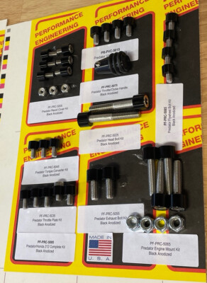 Predator/Honda 212 cc Total Dress Up Bolt Kit: Black Ano (PTE-5095) FREE SHIP