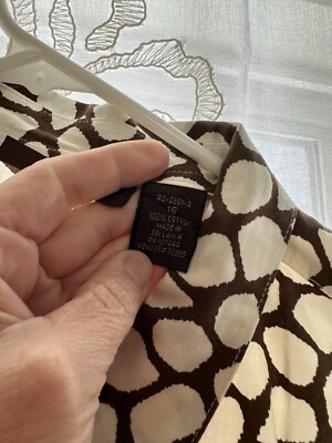 100% Cotton Brown & Cream Oxford
