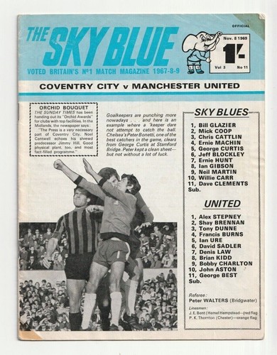 Coventry City 1969/70 Auswahl Division 1 Home Programme aus Menü B-S - Bild 6 von 6