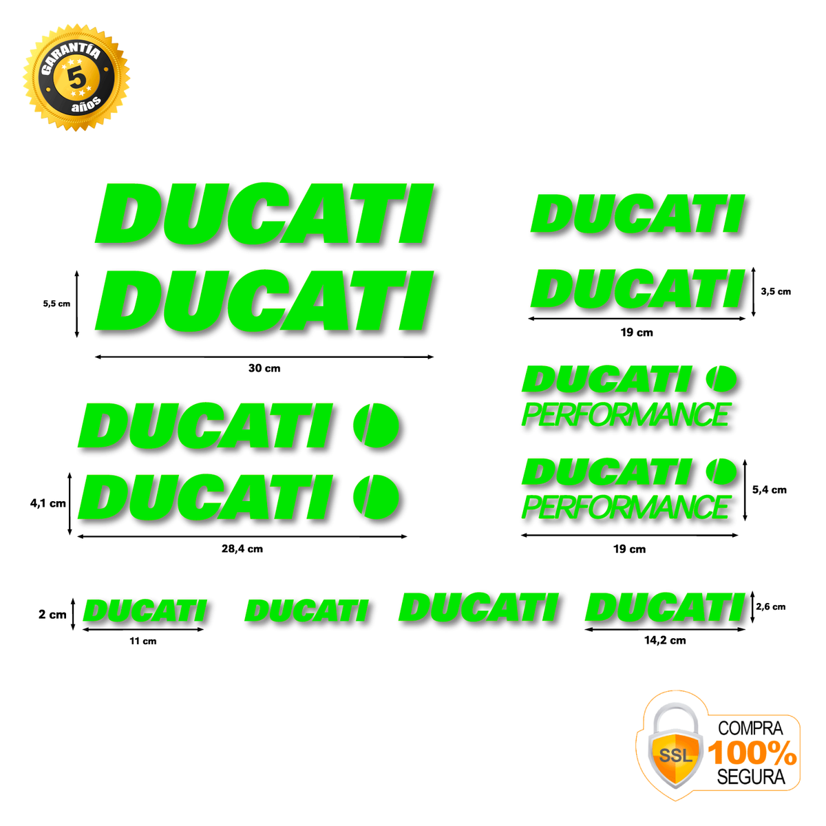 Lot De 14 Autocollants STAR SAM ® Ducati Performance Découpés – Neufs