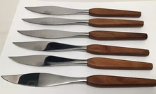 Vintage MCM Washington Forge Town Country Fleetwood Knives Teak Rosewood Handles