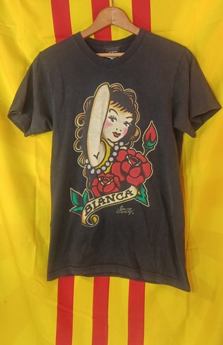 Vintage Sailor Jerry Tattoo Shirt Bianca Tattoo Flash Classic Pin Up Rockabilly