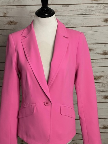 Trina Turk rosa legal blond Barbie Büro Sirene Einreiher Blazer Gr. 4 - Bild 2 von 10