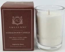 Aquiesse SANDALWOOD VANILLE Soy Wax Candle 6.5 oz