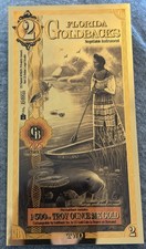 2 Florida Goldbacks 1/500th Troy Oz 24k Gold 