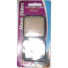 Magic Sliders 30827 Brown Plastic Square Protective Caster Cups 1-3/4 in.