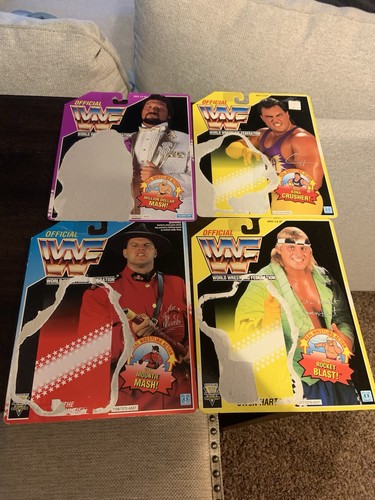 Wwf Hasbro Card Back Owen Hart   Lot 4 Wwe Crush T...