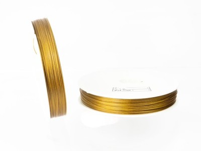0,38mm Messingdraht, wire nylon coated, ummantelt, 1 Rolle ca. 100m goldfarbig