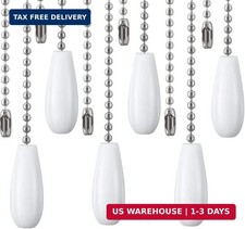 DAYONE Ceiling Fan Chain Pulls White Wooden Pull Chain Extension for Ceiling Lig