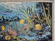 Vinta Margot de Paris Needlepoint canvas Marine Life Complete Cross Stitch 1992