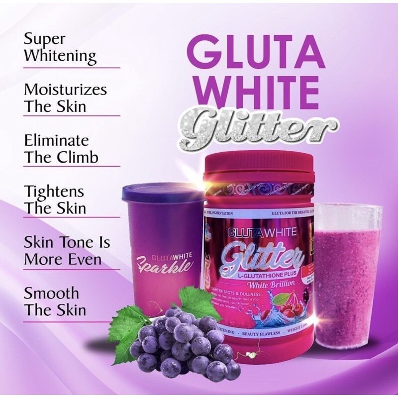 gluta white sparkle l glutathione plus Glow Glow from within with powerful L-Glutathione (5000mcg), Multi-Collagen, and Vitamin C. Helps brighten skin, reduce dark spots, improve elasticity, and boost a healthy, youthful glow Gluta White Sparkle (Glitter) L-Glutathione