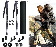 2X Hiking Trekking Poles Nordic Walking Sticks Adjustable Anti-shock Alpenstock