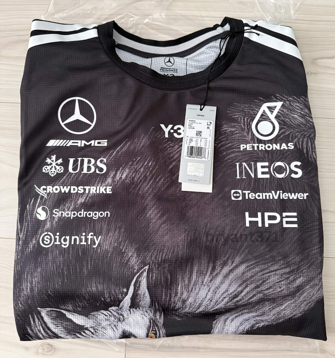 Mercedes-AMG Petronas F1 Y-3 Short-Sleeve Team Driver Tee 2XL