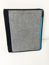 Mead Five Star Trapper Keeper Binder Folio Blue, Gray,  Black Zipper Style