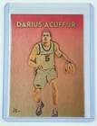 Darius Acuff Gold Plated Artist Signed "Arkansas Razorbacks" Trading Card 1/1