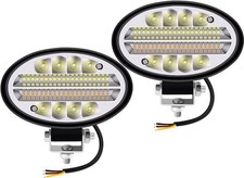 Fari LED Supplementari Ovale Da Lavoro per Trattore Auto Moto IP67 12V 144W 5,5”