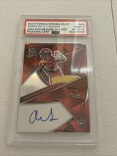 2021 Panini Chronicles Draft Pick Amon-Ra St Brown PSA 9 Auto 10 Color Match USC