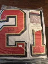FRANK GORE SAN FRANCISCO 49'ERS SIGNED CUSTOM WHITE JERSEY JSA COA