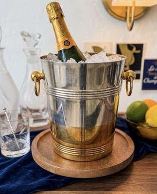 Vintage Morgan Silver & Gold Plate Ice Bucket - Mid-Century Barware