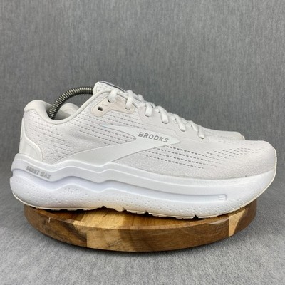 Brooks Ghost Max 2 Shoes Womens Size 10.5 D Wide White Sneakers Running Athletic