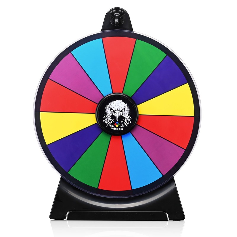 WinSpin 12" Prize Wheel 14 Slots Spinning Game Tabletop Fortune Game Eagle