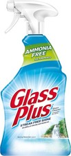 Glass Plus Glass Cleaner, 32 FlOz Bottle, Multi-Surface Glass Cleaner-Free Shine