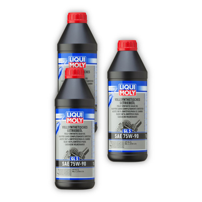 3x 1L LIQUI MOLY 1414 Getriebeöl vollsyn. (GL5) SAE 75W-90 Achsantrieb