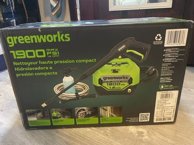 #ad New Greenworks 1900 MAX PSI 1.2 GPM Electric Compact Pressure Washer GPW1901 $145.00