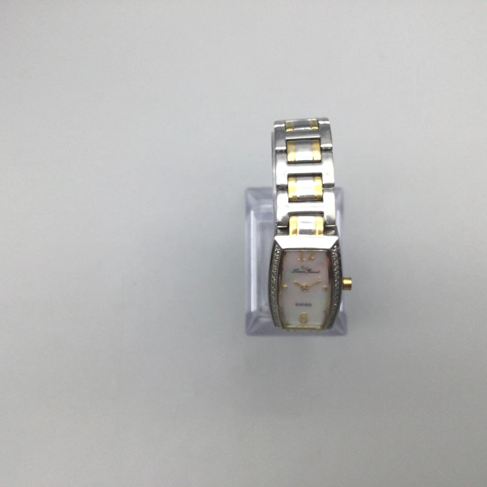 Reloj Suizo Lucien Piccard Mujer 19mm Dos Tonos Bisel Diamante Batería Nueva 6.5" Foto 3 de 4