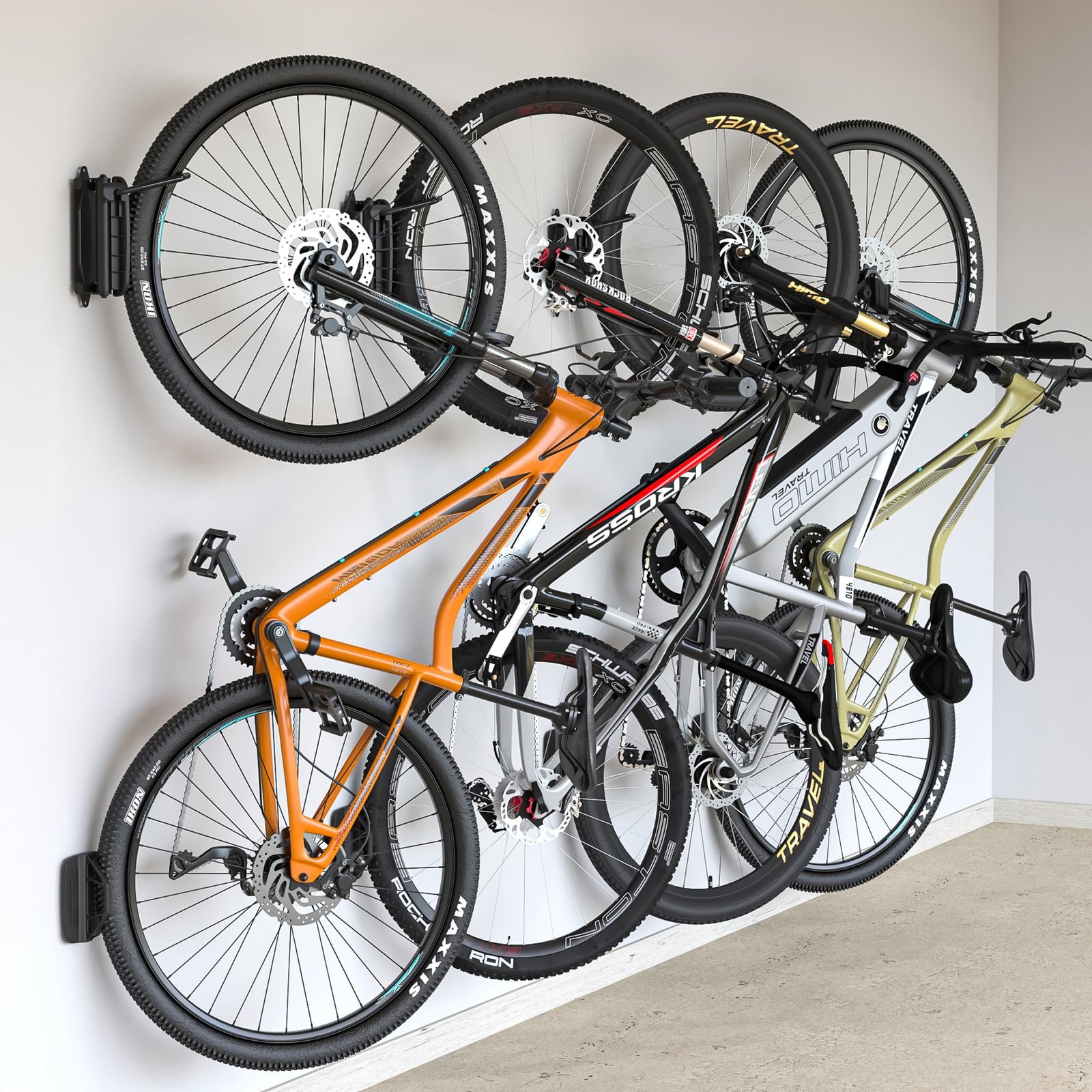 monTEK Swivel Bike Wall Mount, Bike Hangers for Garage, Space-Saving Vertical...