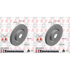 2x ZIMMERMANN SPORT BREMSSCHEIBEN 330mm GELOCHT VORNE passend f&uuml;r MERCEDES GLE M