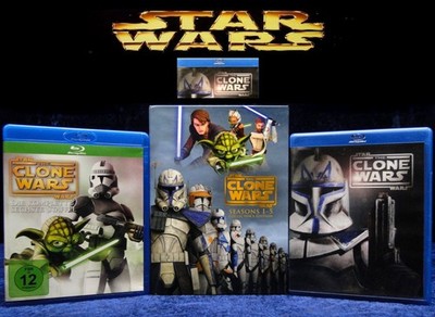 STAR WARS Blu-ray THE CLONE WARS Collector's Edition 1..5 + Staffel 6 + Kinofilm